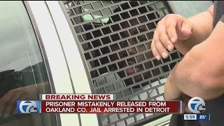 CAPTURED: Dangerous prisoner back in custody after accidental release in Oakland County