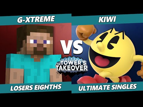 Tower's Takeover 18 Top 8 - G-XTREME (Steve) Vs. Kiwi (Pac-Man) SSBU Ultimate Tournament