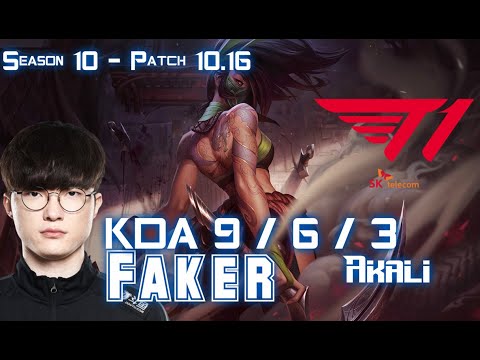 T1 Faker AKALI vs KASSADIN Mid - Patch 10.16 KR Ranked