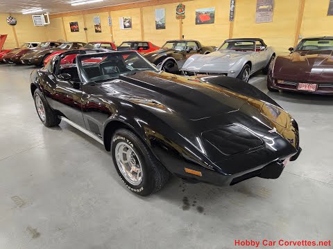 1977 Black Black Corvette Manual Transmission For Sale Video