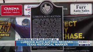 Lubbock Auto Auction receives Texas Historical Marker