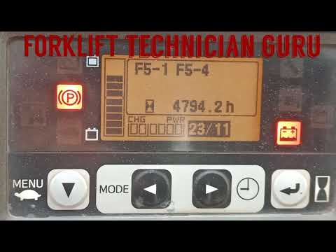 Toyota Forklift 8FB15                         codes F5-1 F5-4   How to clear Forklift error codes