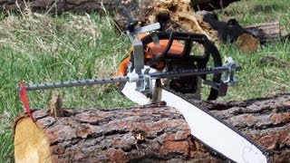 Getting Firewood? Chainsaw Measuring Tool -- NO MARKING, JUST CUTTING!