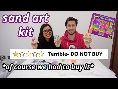 the worst sand art kit ever! // "glow in the dark" sand art