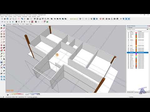 Curso de Maquete Eletrônica com SketchUp - Aula 22/50 Cômodos Andar Superior - Autocriativo