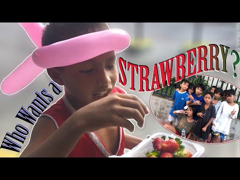 Strawberry-Giving to Neighborhood Kids | "Name That Fruit" with The Everett's Academe