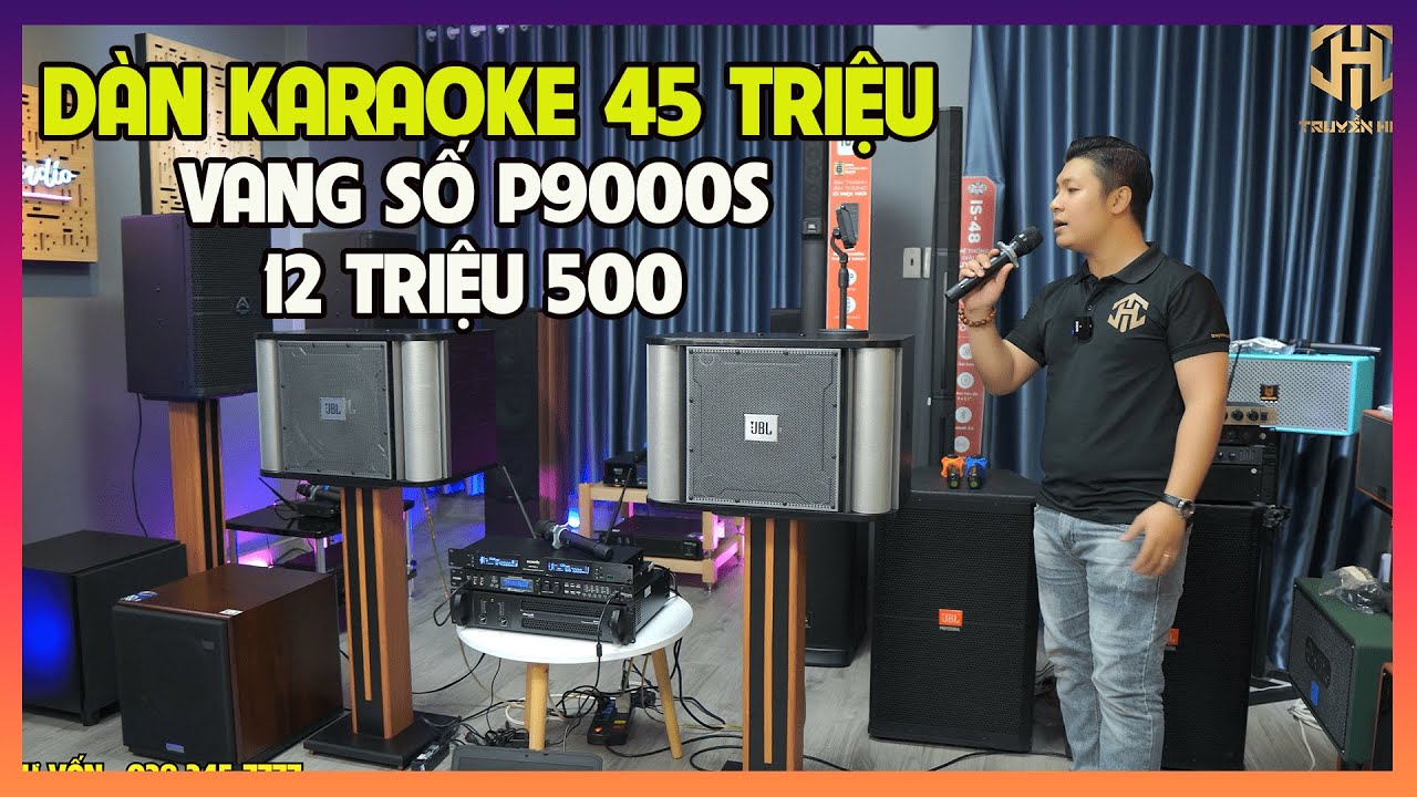 Dàn Karaoke Th16 Loa JBL RM12 + Vang số P9000s + Micro Soundmix 599 pro +Đẩy B2500