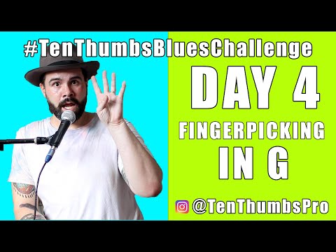 #TenThumbsBluesChallenge - Day 4 - Fingerpicking in G - Easy Blues Ukulele Tutorial