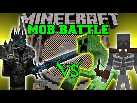LICH KING VS MUTANT SKELETON & MUTANT CREEPER - Minecraft Mod Battles - Mutant & PsyCraft Mods