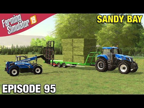 LOADING THE HAY Farming Simulator 19 Timelapse - Sandy Bay Seasons FS19 Ep 95