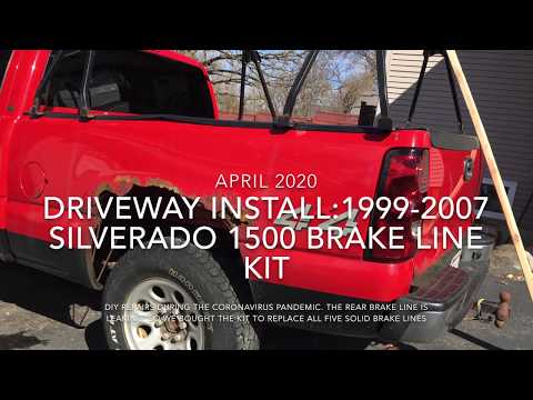 DIY Brake line replacement 1999-2007 Chevy Silverado 1500 with routing diagram for all 5 solid lines