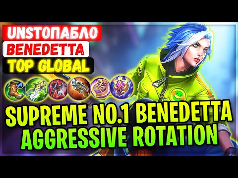 Supreme No.1 Benedetta Aggressive Rotation [ Top Global Benedetta ] unstoПАБЛО Mobile Legends Build