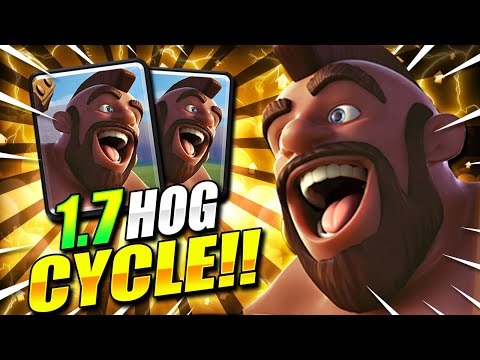 1.7 ELIXIR! FASTEST HOG CYCLE DECK IN CLASH ROYALE!! THIS IS INSANE!!