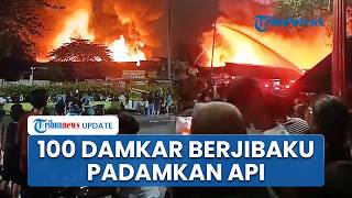 Ratusan Personel Damkar Berjibaku Padamkan Api di Permukiman Padat Penduduk di Kemayoran Jakpus