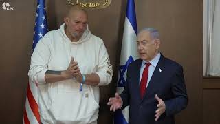 ראש הממשלה נתניהו לסנאטור פטרמן: "אני רוצה להודות לך על אמירותיך האמיצות, המצביעות על בהירות מוסרית" (עדכוני משרד ראש הממשלה) - התמונה מוצגת ישירות מתוך אתר האינטרנט יוטיוב. זכויות היוצרים בתמונה שייכות ליוצרה. קישור קרדיט למקור התוכן נמצא בתוך דף הסרטון