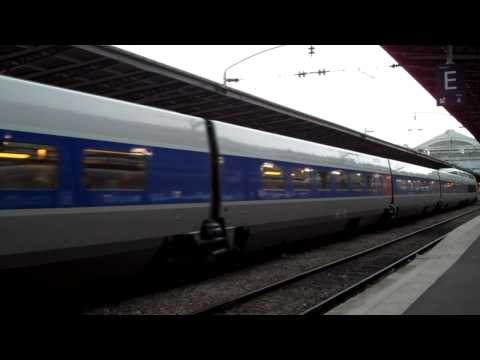 SNCF TGV leaving Gare d' L'est