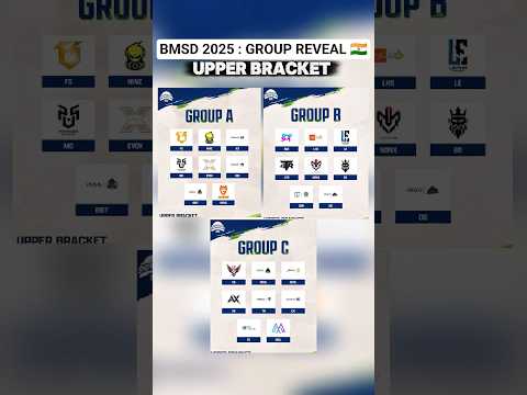 BMSD 2025 Groups Reveal | BGMI Showdown 🔥 | Upper & Lower Bracket #bmsd #bmsd2025 #bgmi #pubgmobile