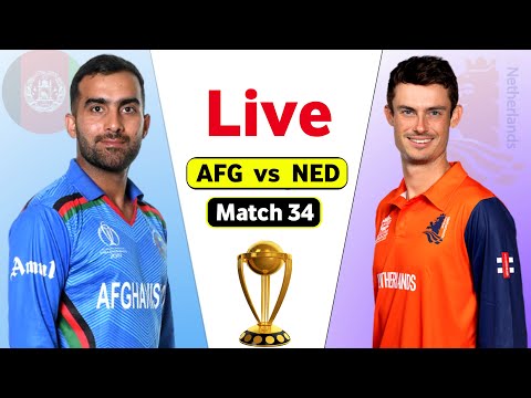 Afghanistan Vs Netherlands Live World Cup - Match 34 | AFG vs NED Live Score