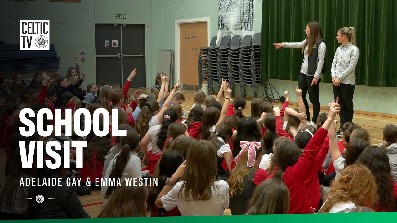 Celtic FC Women duo visit Stepps primary school ahead of SWPL top-six run in (26/02/26)