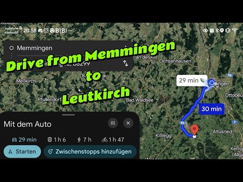 Drive from Memmingen to Leutkirch |Germany Autobahn + Scenic Countryside Road