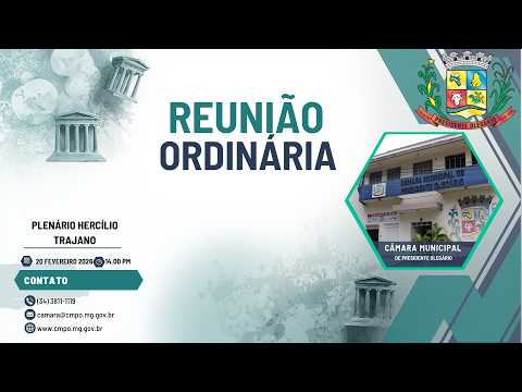 3ª Reunião Ordinária de 2026 da Câmara Municipal de Presidente Olegário - MG