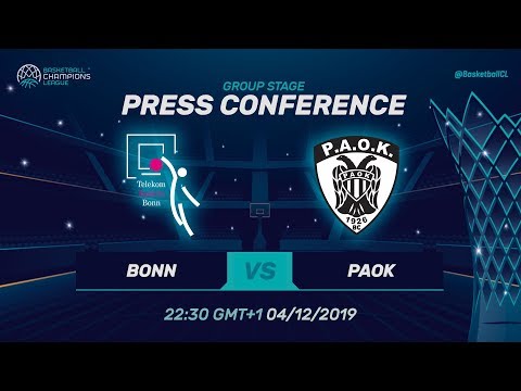 Telekom Baskets Bonn v PAOK - Press Conference - Basketball Champions League 2019-20