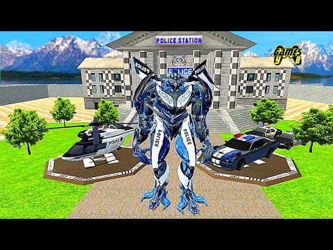 Grand Police Car Robot Helicopter Transform War #5 - Android Gameplay