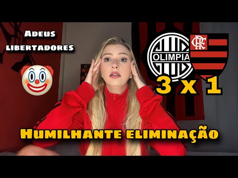 React - Olimpia 3 X 1 Flamengo | Copa Libertadores 2023 (oitavas de final) Melhores Momentos