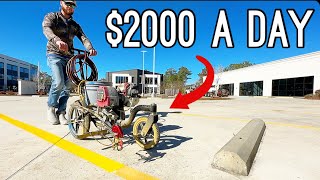 How To Make $2000 A Day - Parking Lot Striping Business