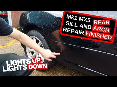 Finished Mazda MX5 rear sill and arch repairs