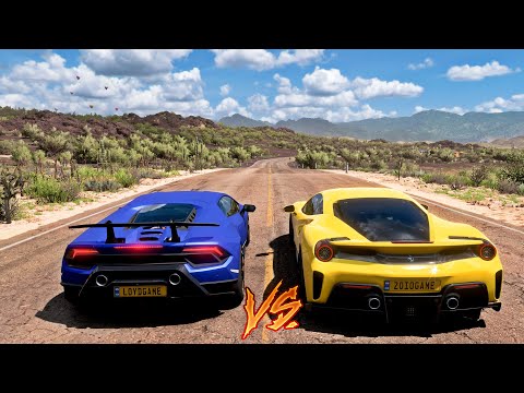 FERRARI 488 PISTA VS LAMBORGHINI HURACAN PERFORMANTE - FORZA HORIZON 5