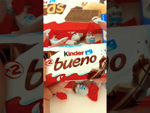 asmr Kinder bueno chocolate bar snacks unpacking #asmr #asmrcandy #asmrchocolate candy opening video