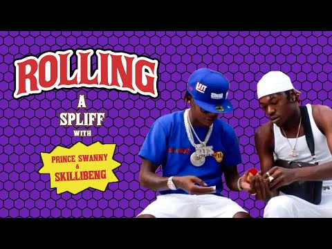 How to Roll a Spliff with Prince Swanny & Skillibeng + freestyles (ft. Byron Messia & 10Tik)🇹🇹🇯🇲