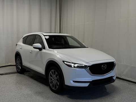 2021 Mazda CX-5 Signature AWD in White for sale at Park Mazda in Sherwood Park, AB
