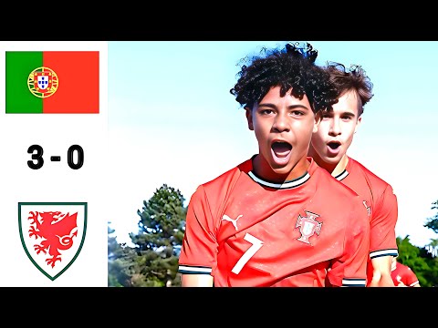 Portugal 3 x 0 Wales U16.Cristiano Ronaldo Junior Goal.Extended Highlights & All Goals 2025