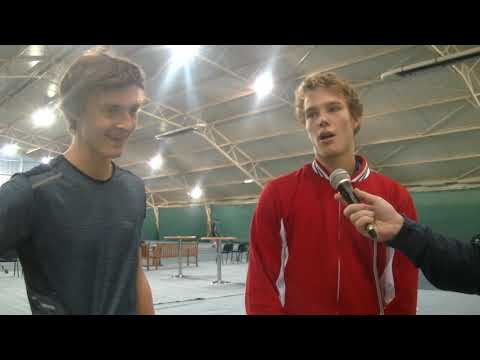 Jiří Jeníček a Vojtěch Vlkovský po vítězství v semifinále čtyřhry ITF Říčany