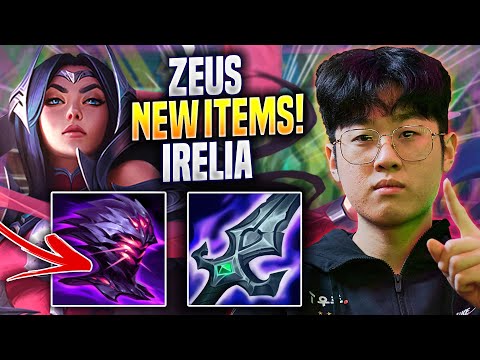 ZEUS TRIES IRELIA WITH NEW ITEMS! - T1 Zeus Plays Irelia MID vs Galio! | Preseason 2023