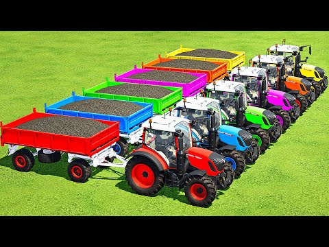 PLANTING SUNFLOWERS, HARVEST & LOAD WITH FENDT & CLAAS TRACTORS - Farming Simulator 22