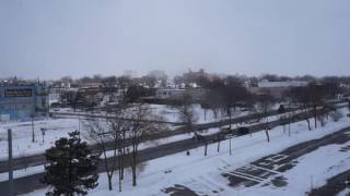 downtown niagara falls from top of parking ramp march 3rd 2014 snow