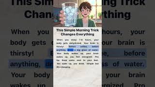 This Simple Morning Trick Changes Everything 💧 | Learn English #MorningRoutine #SuccessHabits