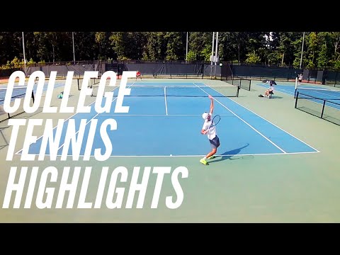 College Tennis Singles Match Highlights