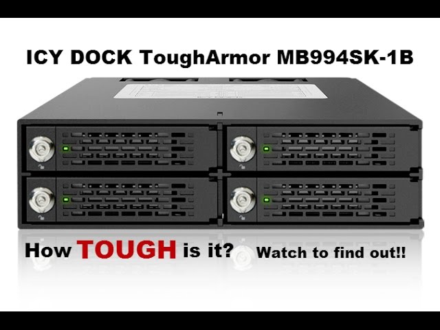 Vídeo relacionado con Icy Dock ToughArmor MB994SP-4S Caja de backplane, Rack móvil, Caja de Rack Metal Hot Swap para 4 x SSD o HDD 2.5" SAS & SATA In 1 bahía de 5.25"
