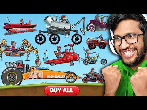 UNLOCKING ALL CARS IN HILL CLIMB RACING !