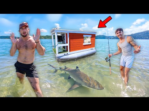 Surviving SHARK-INFESTED Waters on a MINI Houseboat!