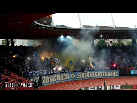 FC Zürich - FC Basel / Pyro and choreo of FCZ (13.05.2018)
