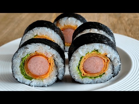 How to Make Frankfurter Sushi at Home | Easy DIY Hot Dog Sushi Roll