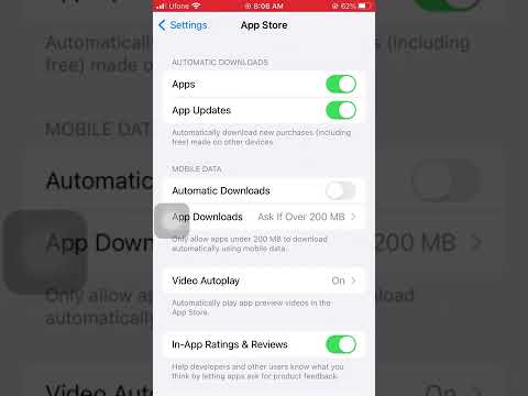 Automatic downloads on iPhone