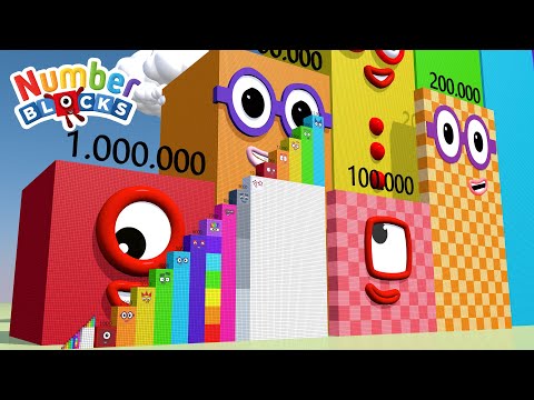 Looking for Numberblocks Step Squad 1 vs 200000 to 7 MILLION Standing Tall Numbers Patterns