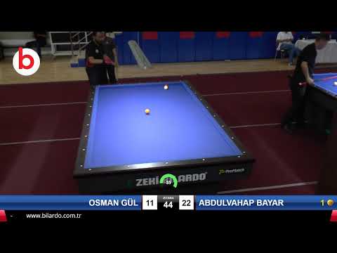 OSMAN GÜL & ABDULVAHAP BAYAR Bilardo Maçı - 2019 TÜRKİYE KUPASI 2.ETAP ERKEKLER-2.ÖN ELEME