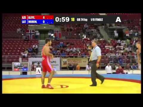 WWJC2013   Jeyhun Aliyev   Sergey Mironovs LAT   GR 74 kg   1 8 final